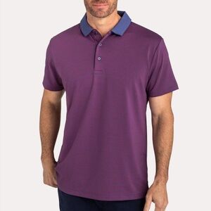 Mizzen+Main Phil Mickelson Red & Blue Stripe Golf Polo